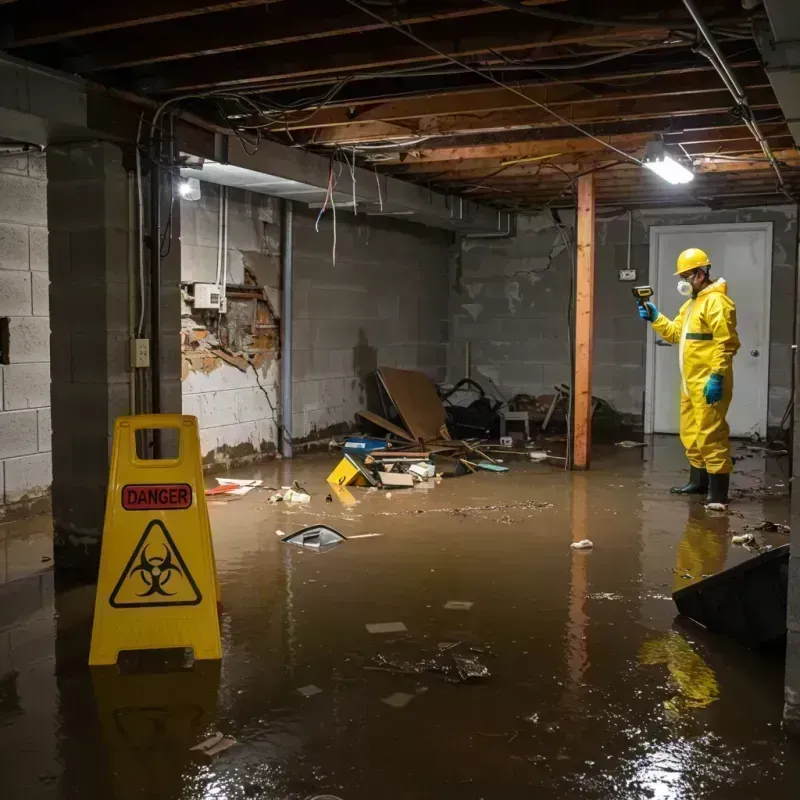 Flooded Basement Electrical Hazard in Colonial Heights, TN Property