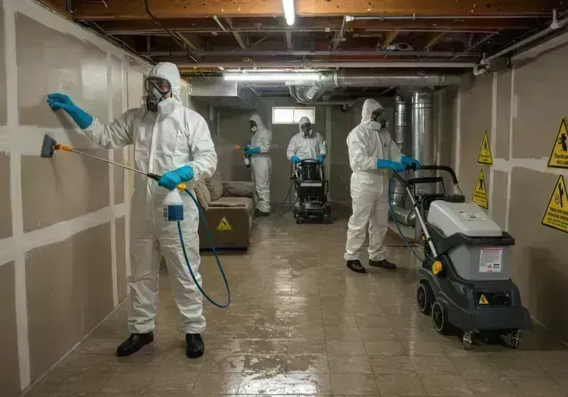 Basement Moisture Removal and Structural Drying process in Colonial Heights, TN